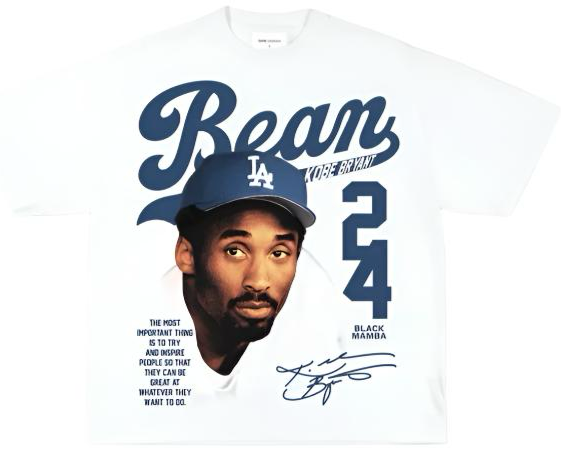 KOBE BRYANT 'DODGERS' WHITE TEE - Unseen