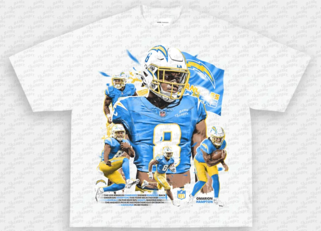 OMARION HAMPTON ‘CHARGERS’ TEE