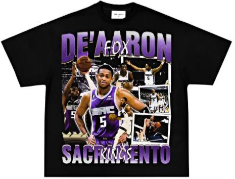 DE'AARON FOX BLACK TEE - Unseen