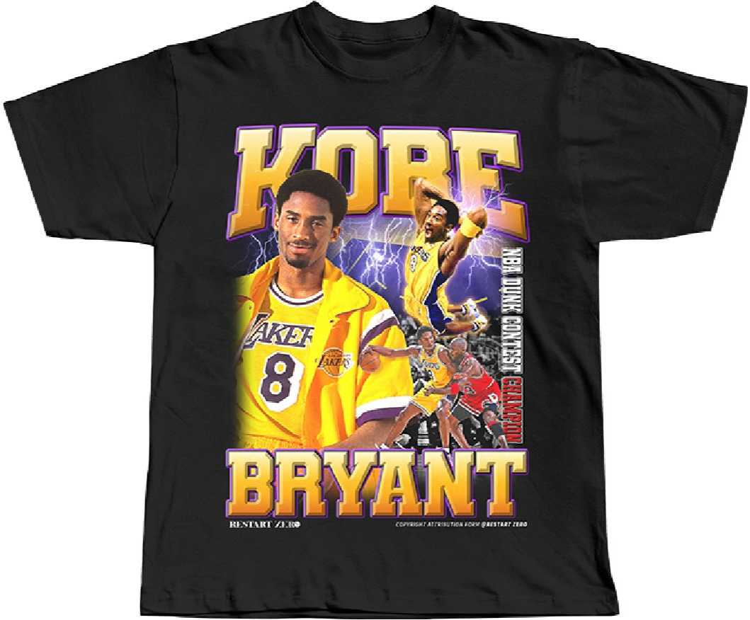 KOBE BRYANT 'THE DUNK' BLACK TEE - Unseen 