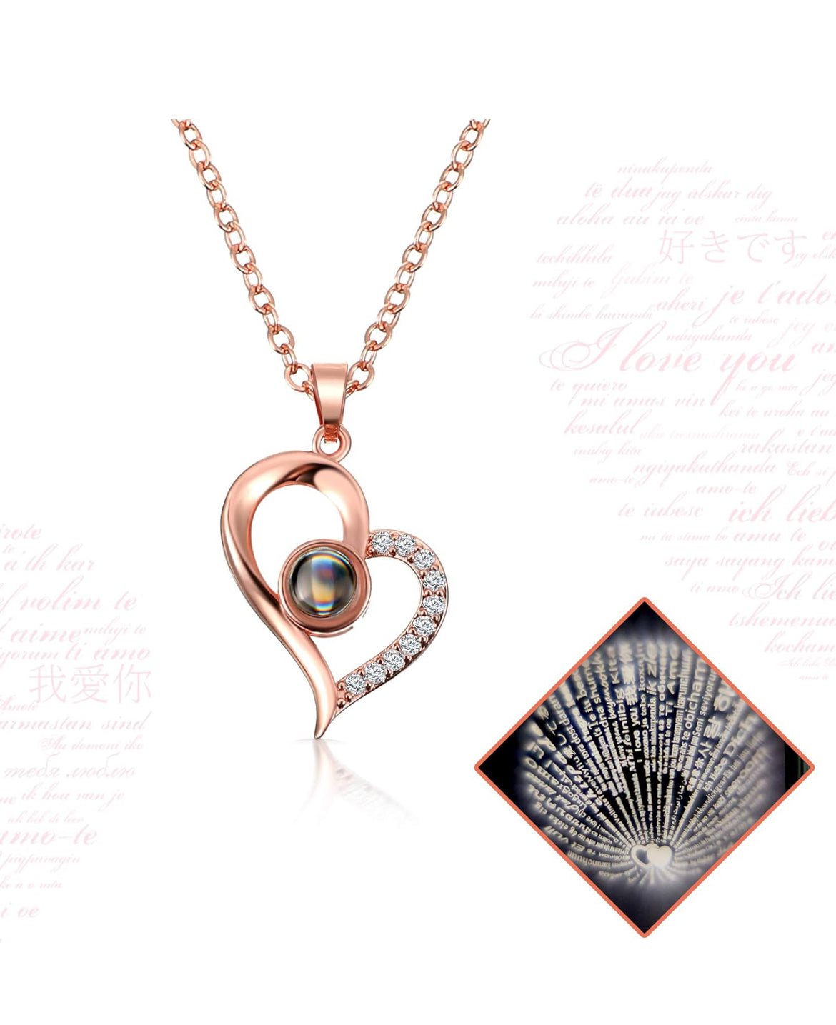 ‘I Love You In 1000 Languages Rose Gold’