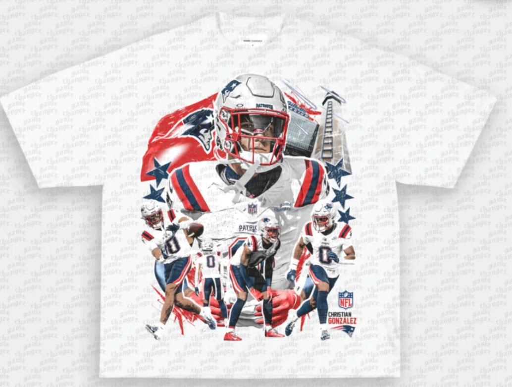 CHRISTIAN GONZALEZ  ‘PATRIOTS’ TEE