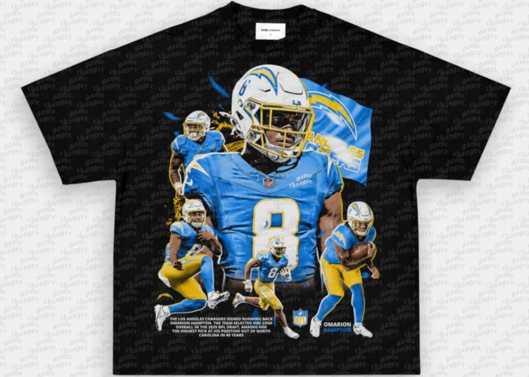 OMARION HAMPTON ‘CHARGERS’ TEE