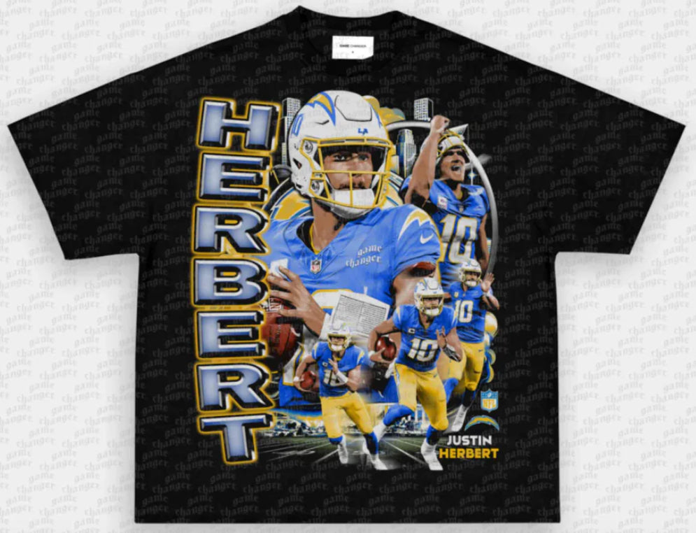 JUSTIN HERBERT ‘CHARGERS’ TEE V3